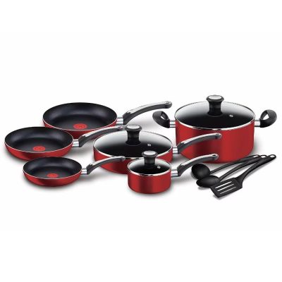 Set de bateria character de 12 pzas color rojo T-Fal
