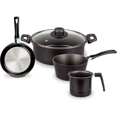 Bateria 5 pzas deleite color negro marca Vasconia.